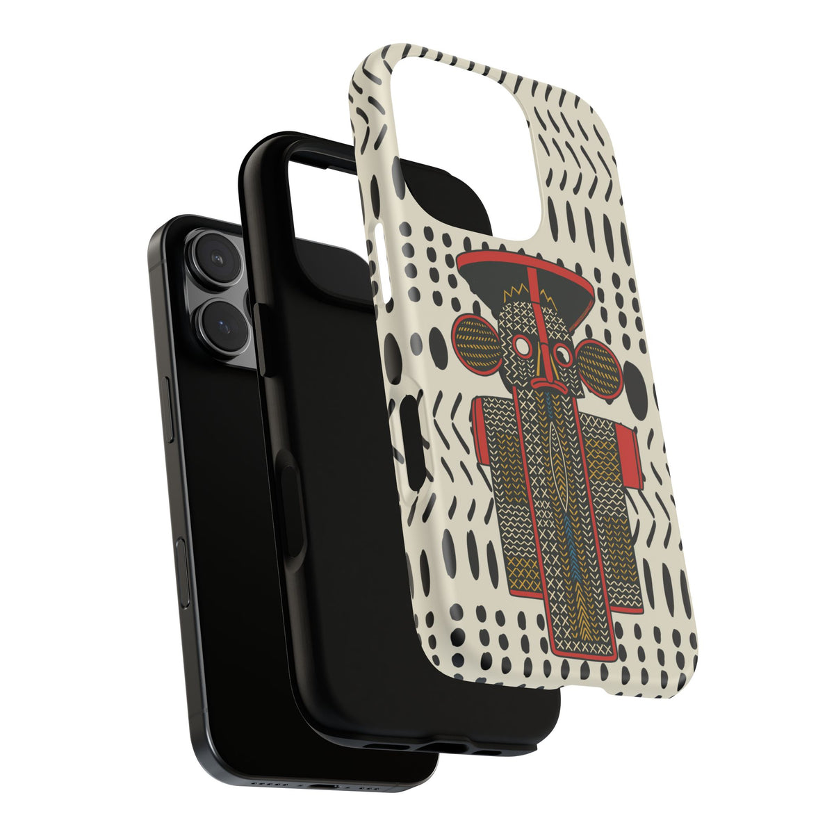 Elephant Mask Phone Case, African Art Design, Stylish Protective Cover for Samsung and iPhone, Unique Accessory, Gift Idea