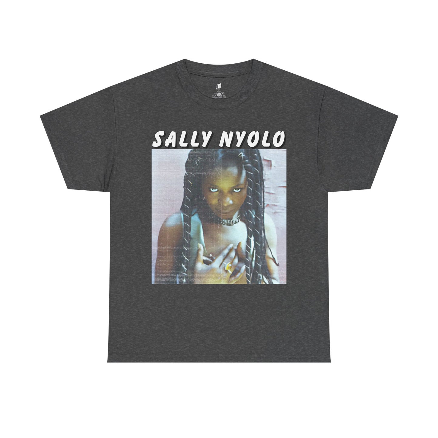 Sally Nyongo Unisex Heavy Cotton Tee - African Inspired T-Shirt, Ethnic Print Tee, Unisex Graphic Tee, Afrocentric Clothing