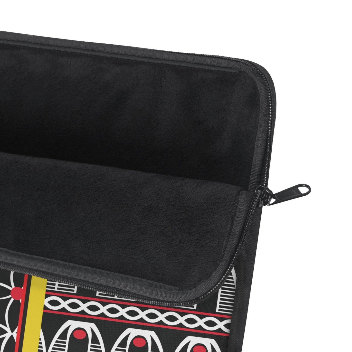 Toghu BW Bells with Flora Strip Laptop Sleeve - Front Print, Pro Macbook Air Sleeve