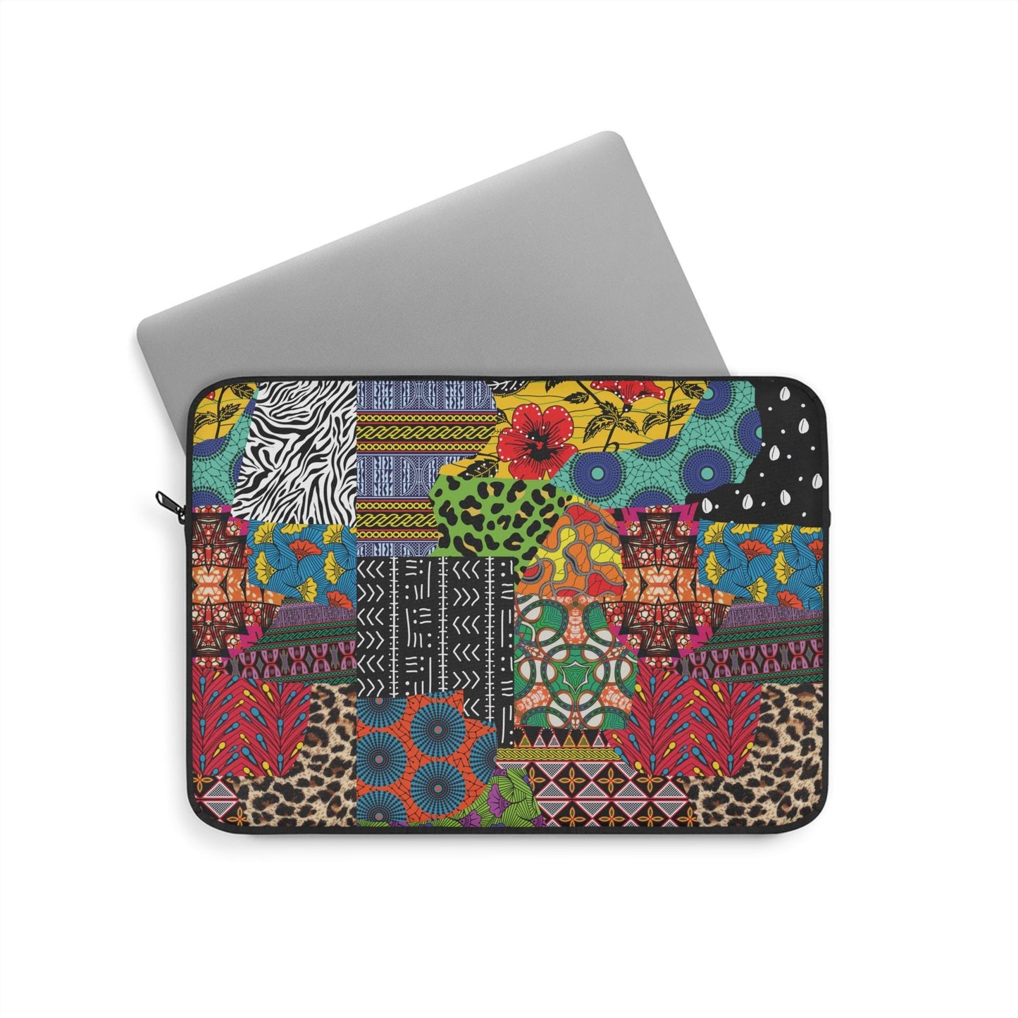 Ankara Patchwork Laptop Sleeve: African Print Computer Case, Pro Macbook Air Sleeve
