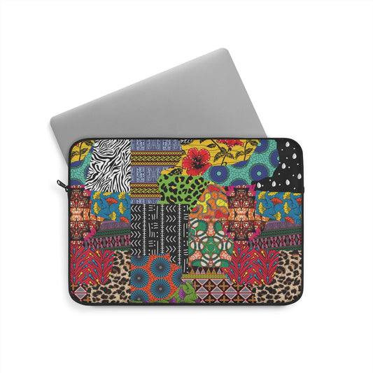 Ankara Patchwork Laptop Sleeve: African Print Computer Case, Pro Macbook Air Sleeve