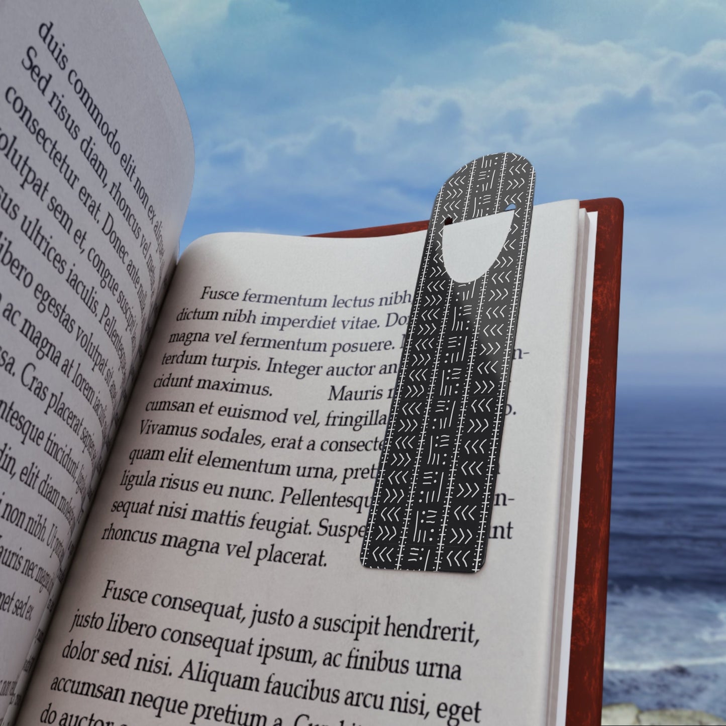 Black Mudcloth African Bookmark for Book Lovers