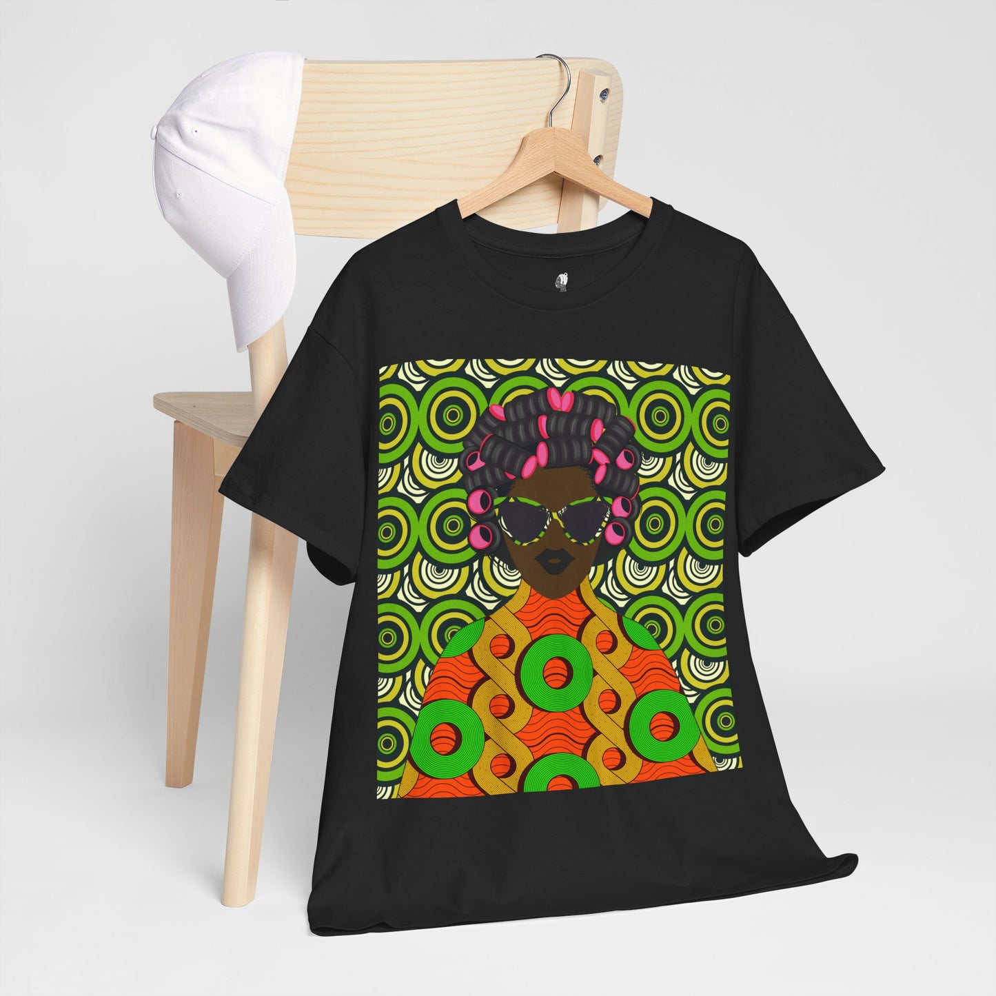 Chantal Circles Unisex T-Shirt for African Art Lovers, Afrocentric Clothing, African Heritage Top, Tee for Men and Women