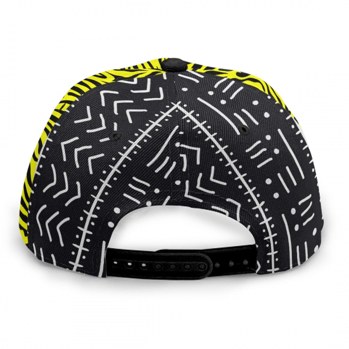 African Print Snapback Hat: Mudcloth & Zebra Pattern Flat Brim