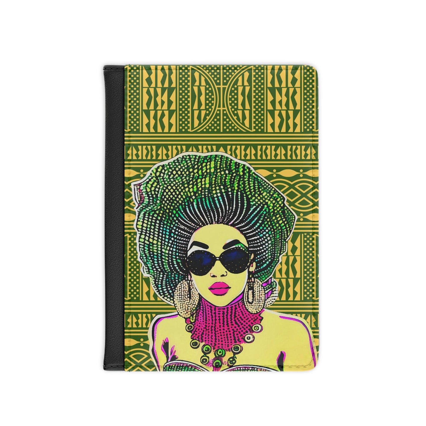 Madame Headtie(Color) - Yellow Ndop - Passport Cover