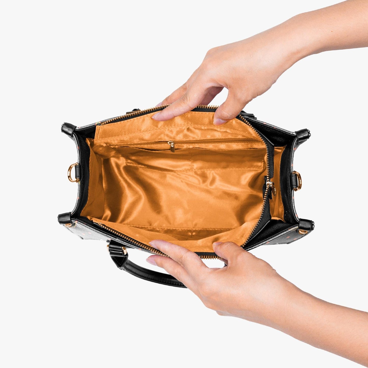 African Print Vegan Leather Tote Bag: Toghu shapes