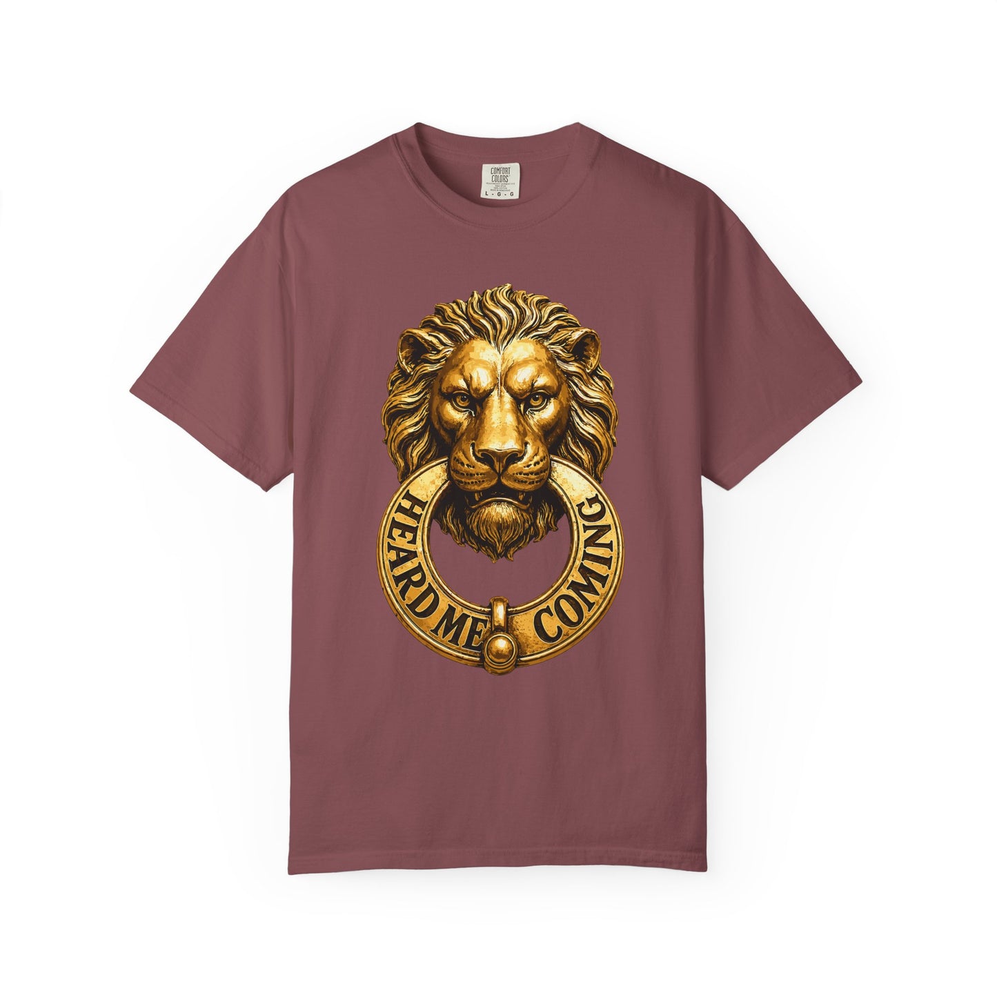 Gold Lion Knocker Unisex Garment-Dyed T-shirt