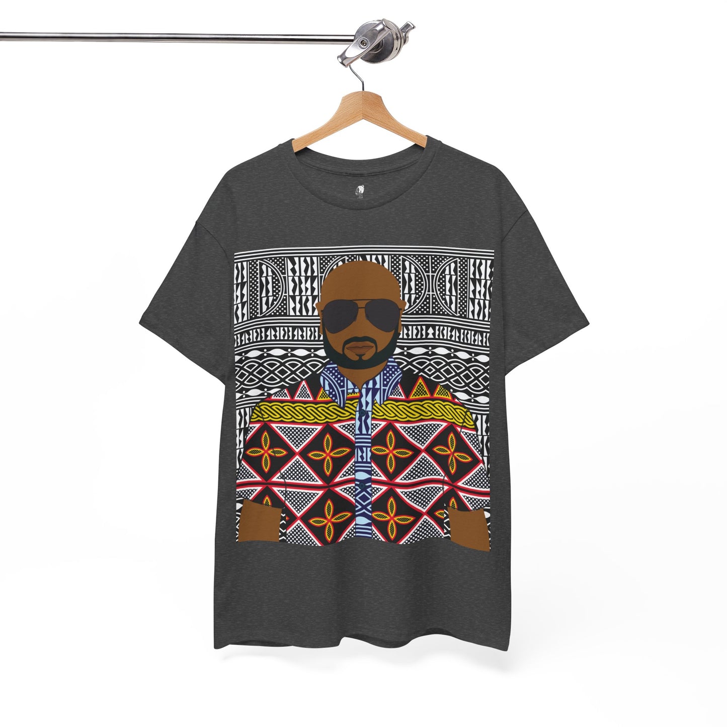 Le Monsieur Yellow Toghu on BW Ndop Unisex Heavy Cotton Tee