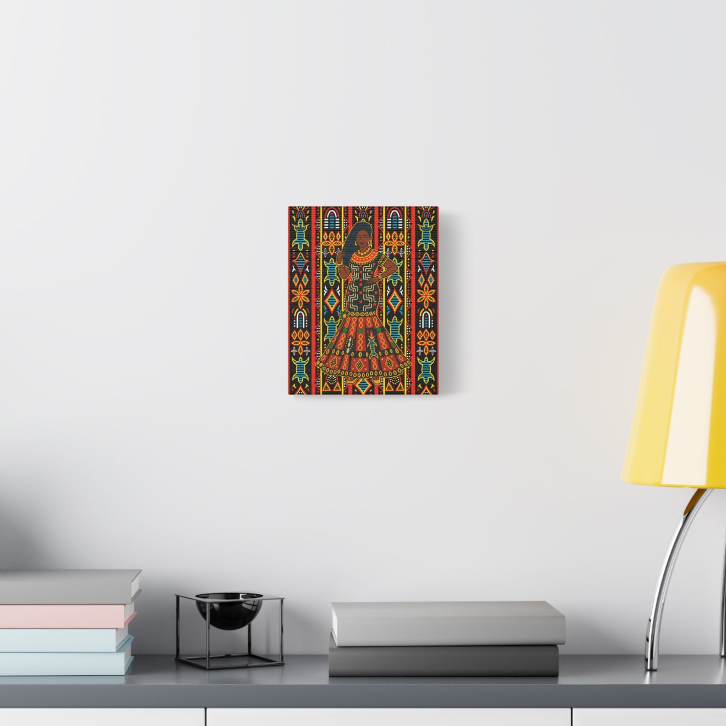 Toghu Queen Matte Canvas Print, Afrocentric Wall Decor, Matte Canvas, Unique Office Art, Modern African Art Print, Stylish Home Decor