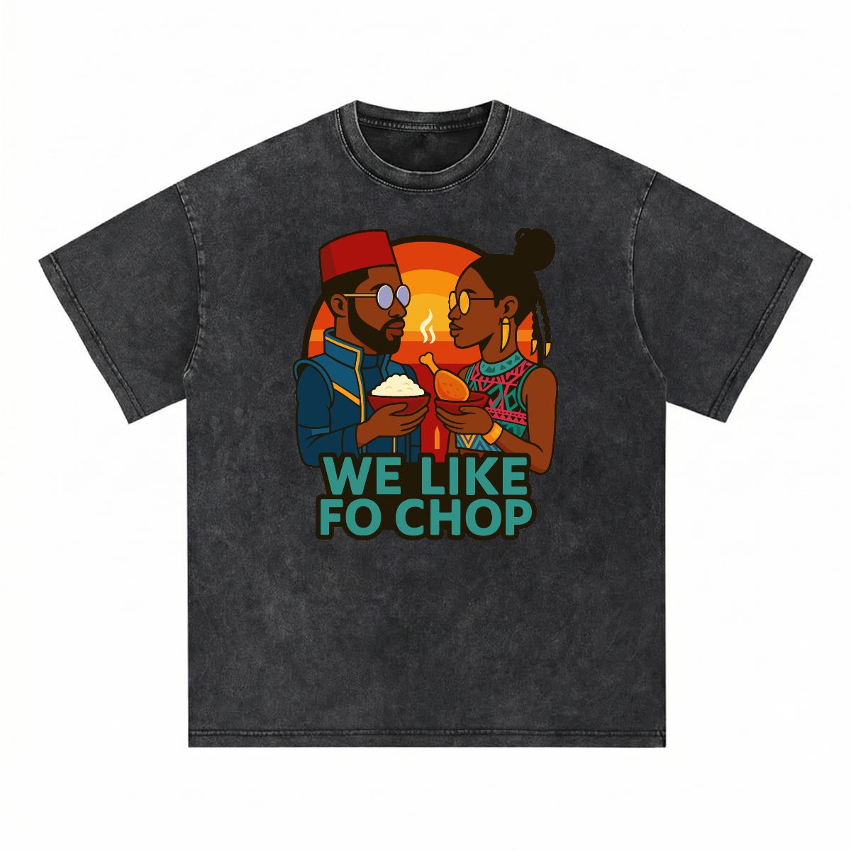 We Like Fo Chop Unisex Heavyweight Vintage Washed T-shirt