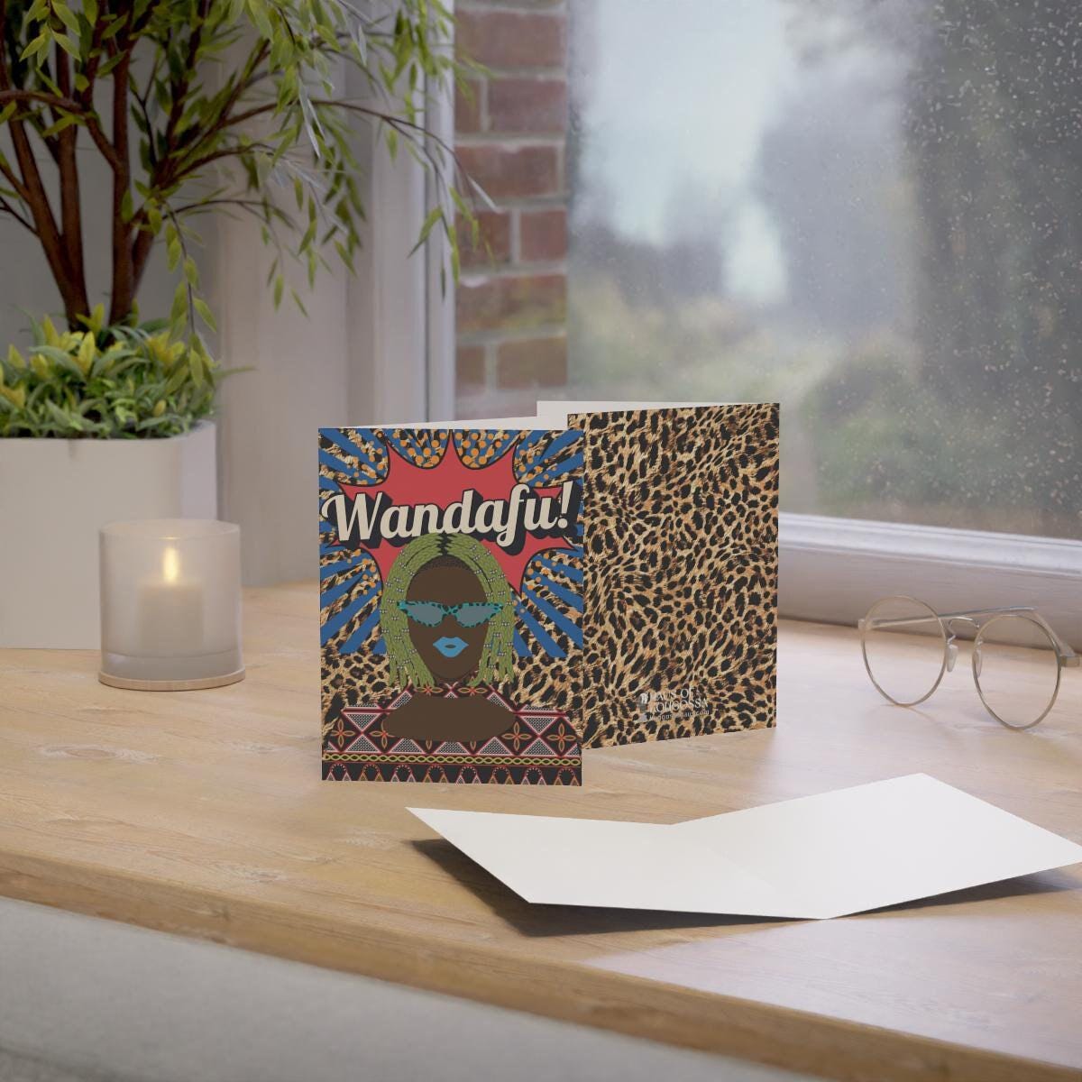 Leopard Print Greeting Cards: Handmade Set of 10, Unique Design