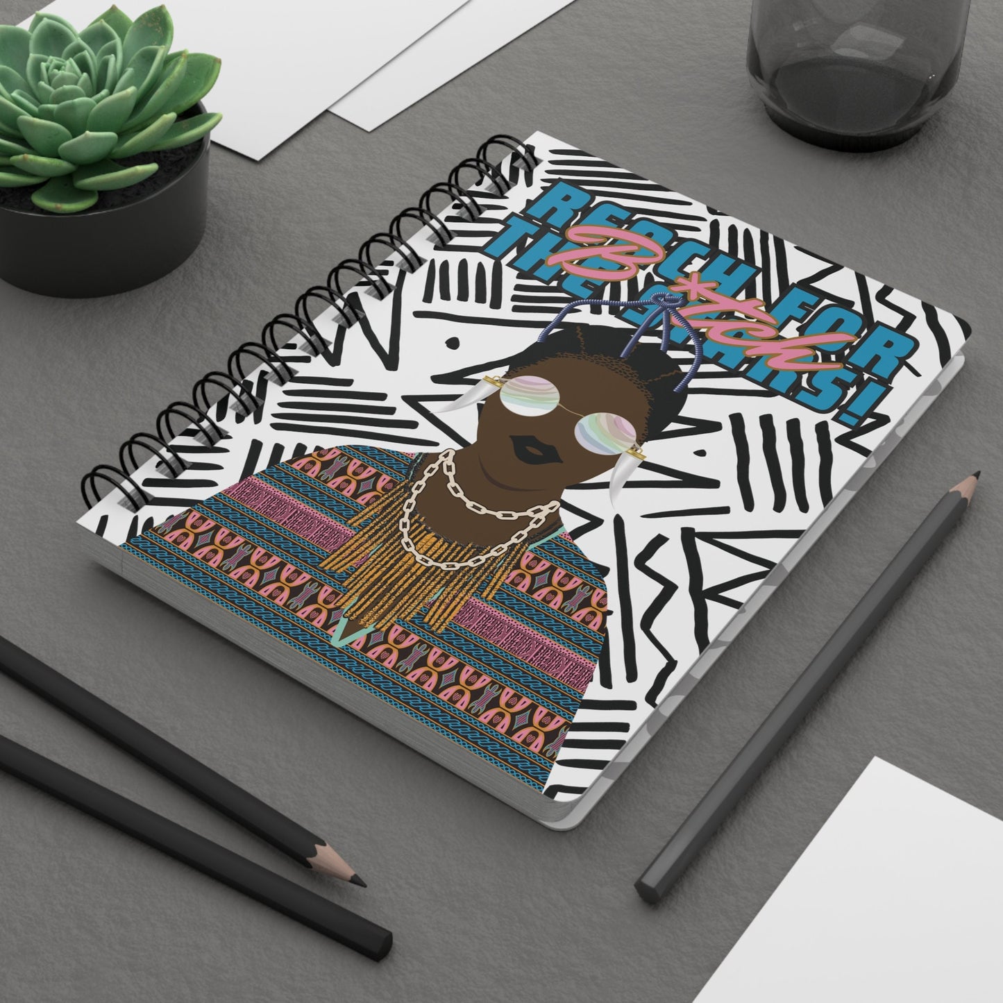 Pink Toghu Art Spiral Journal: Glossy Laminated Ruled Journal