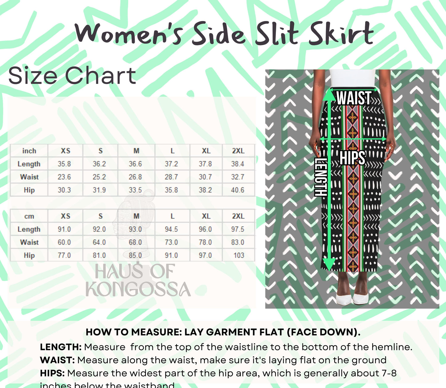 Toghu Print Maxi Skirt: Bold African Fabric, Side Slit Skirt, Ready to Ship