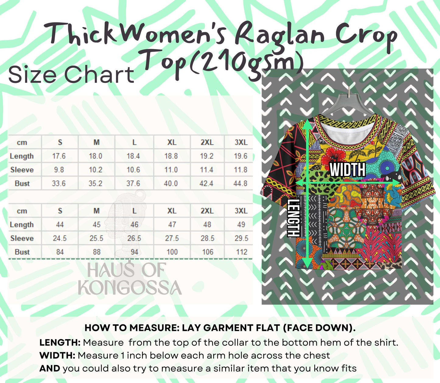 Floral Ankara Crop Top: Red, White & Black Raglan Shirt
