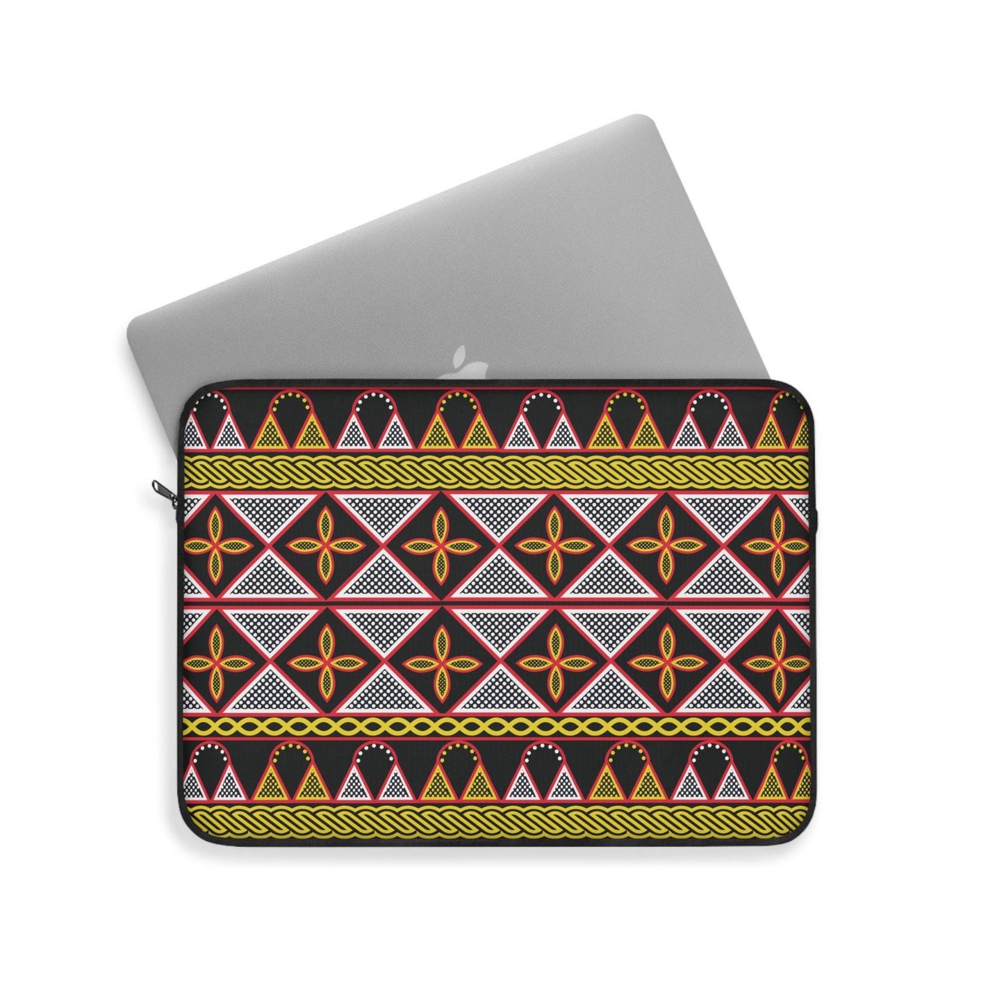 Yellow Toghu African Laptop Sleeve - Front Print, Pro Macbook Air Sleeve