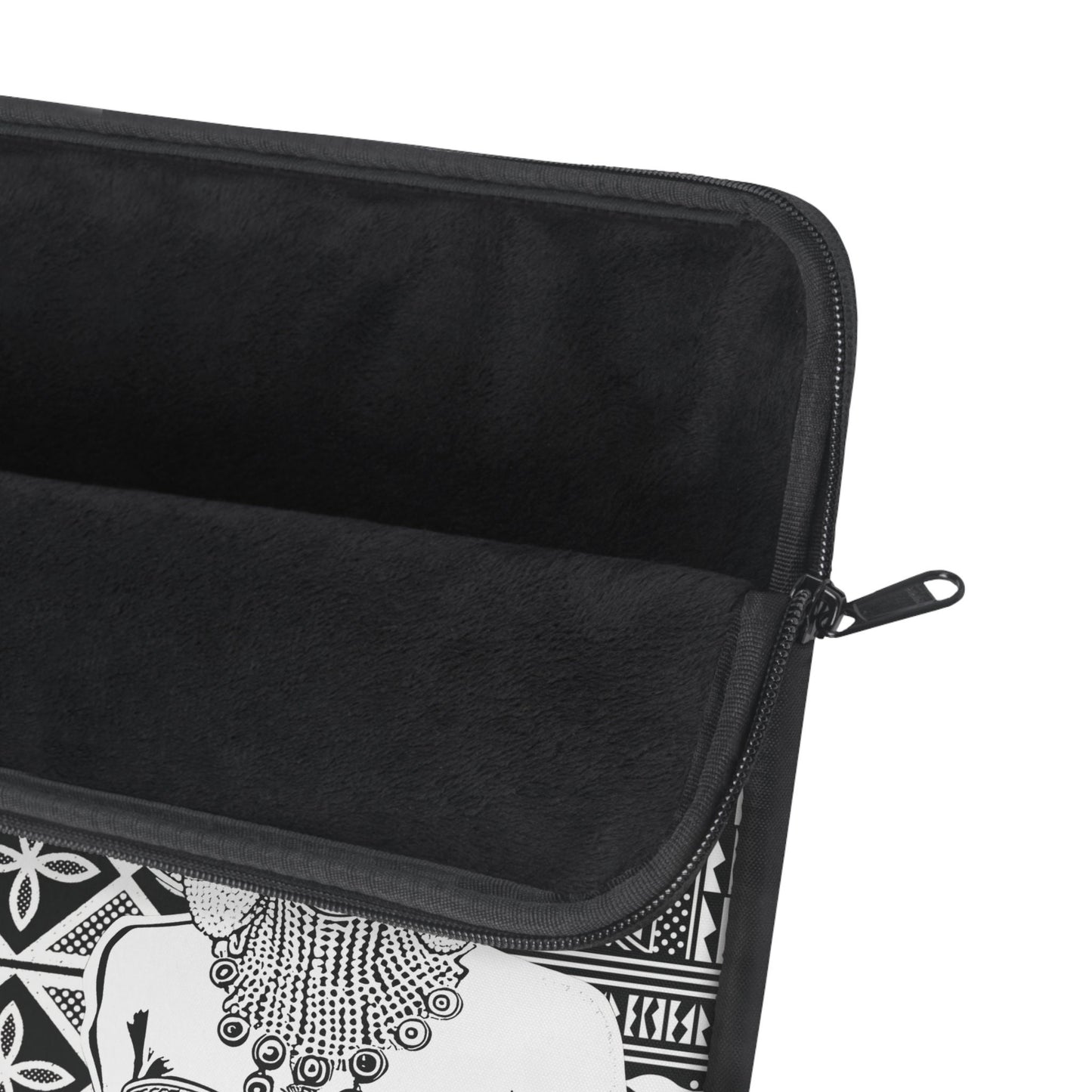 The Moussas(BW) on Black Ndop African Laptop Sleeve
