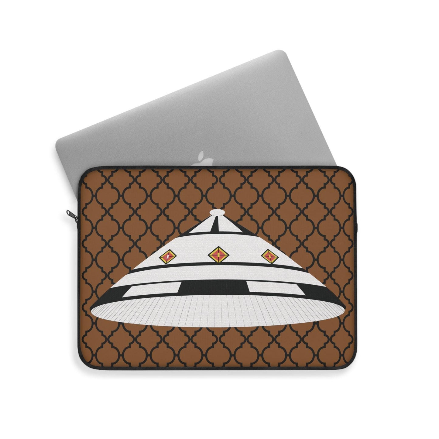 Fulani Hat Laptop Sleeve: African Argyle Print, Designer Computer Bag, Pro Macbook Air Sleeve