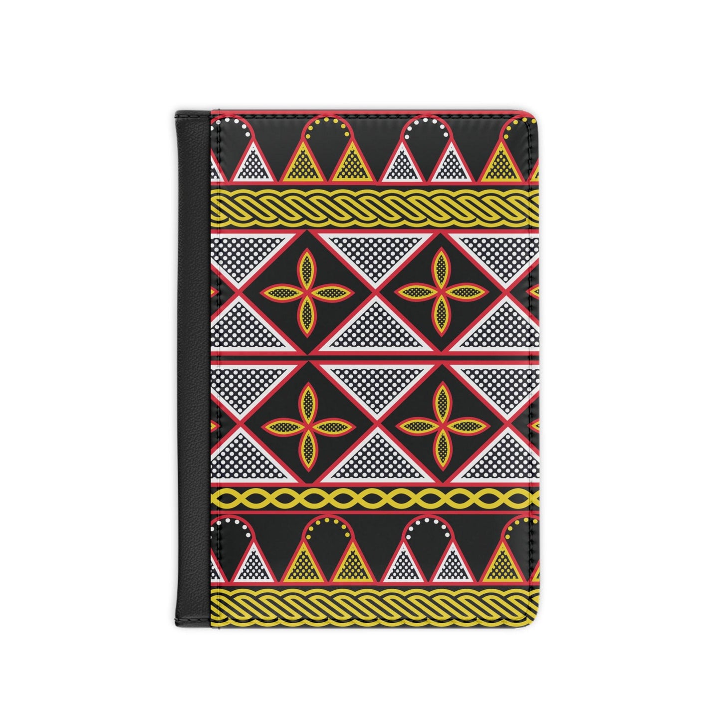 Yellow Toghu Passport Cover: Faux Leather Travel Wallet