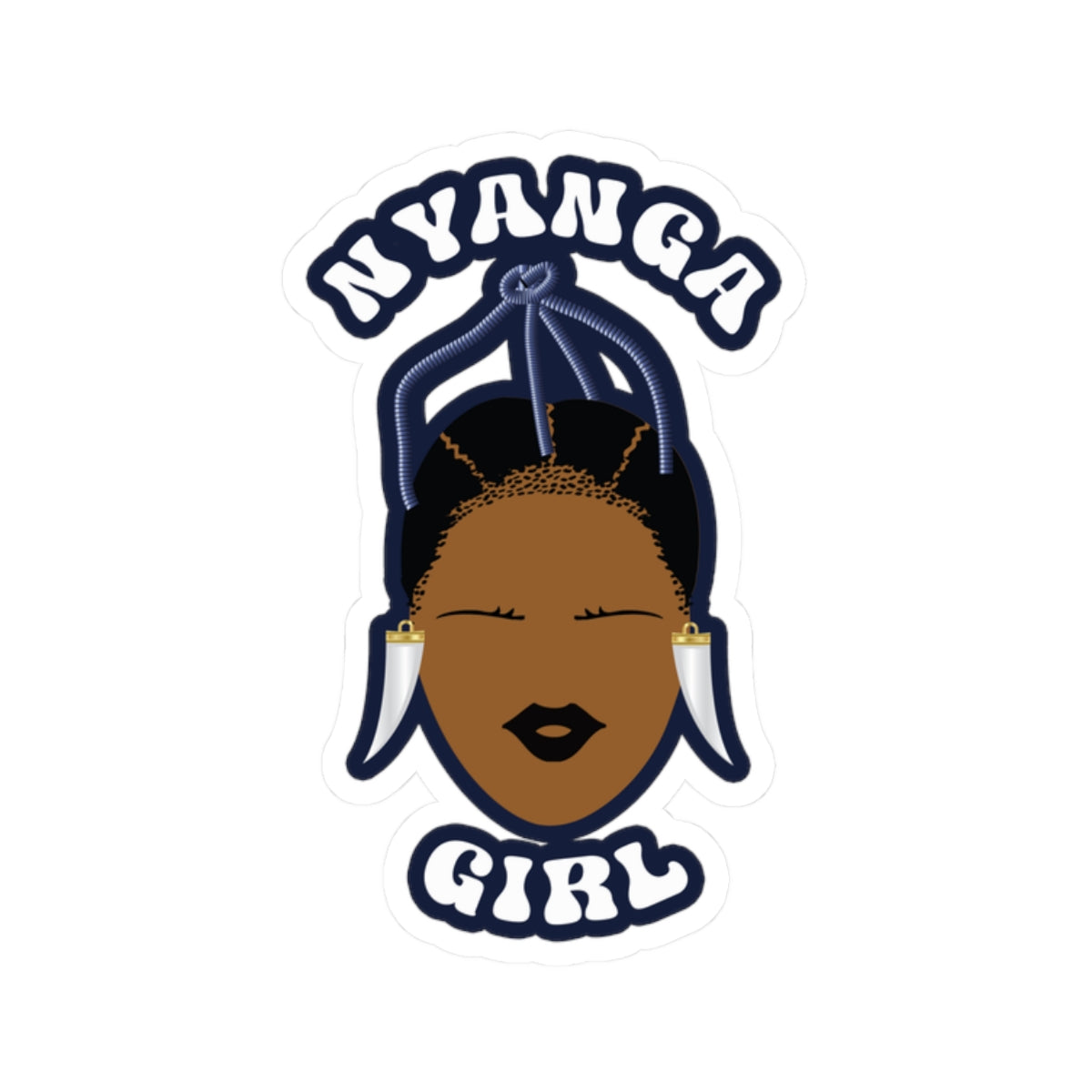 Nyanga Girl Kiss-Cut Stickers