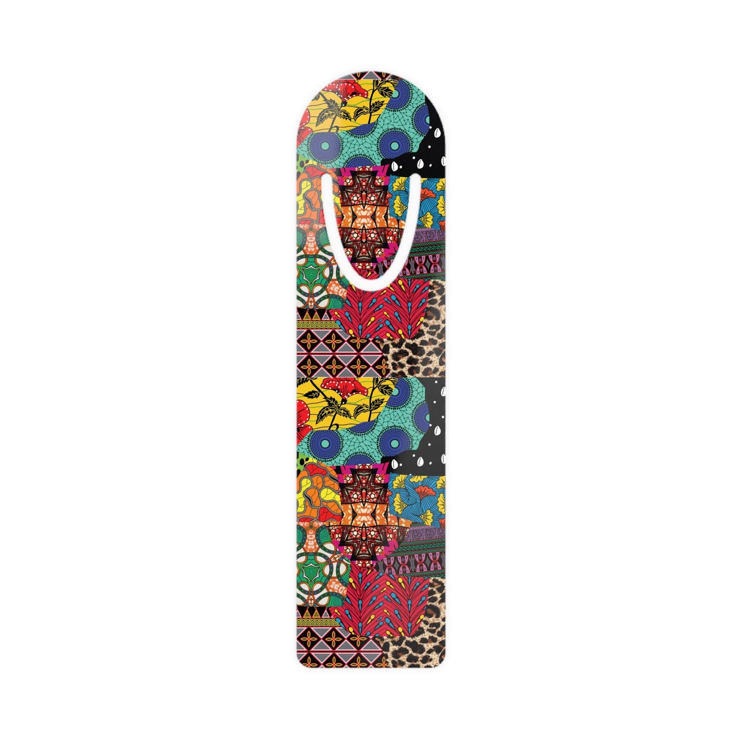 African Ankara Print Bookmark, Aluminum Page Marker, Book Lover Gift