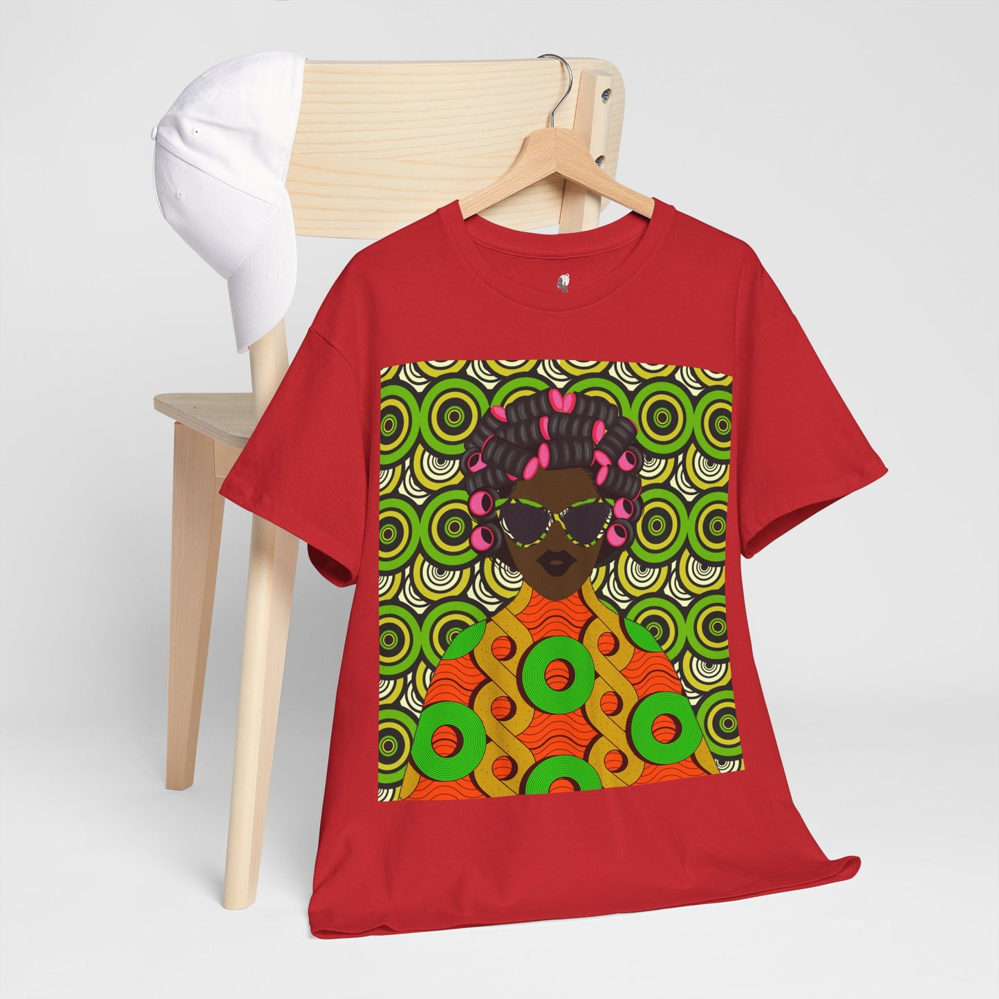 Chantal Circles Unisex T-Shirt for African Art Lovers, Afrocentric Clothing, African Heritage Top, Tee for Men and Women