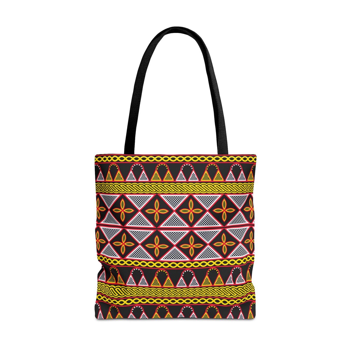 Yellow Cameroon Toghu Print Canvas Tote Bag