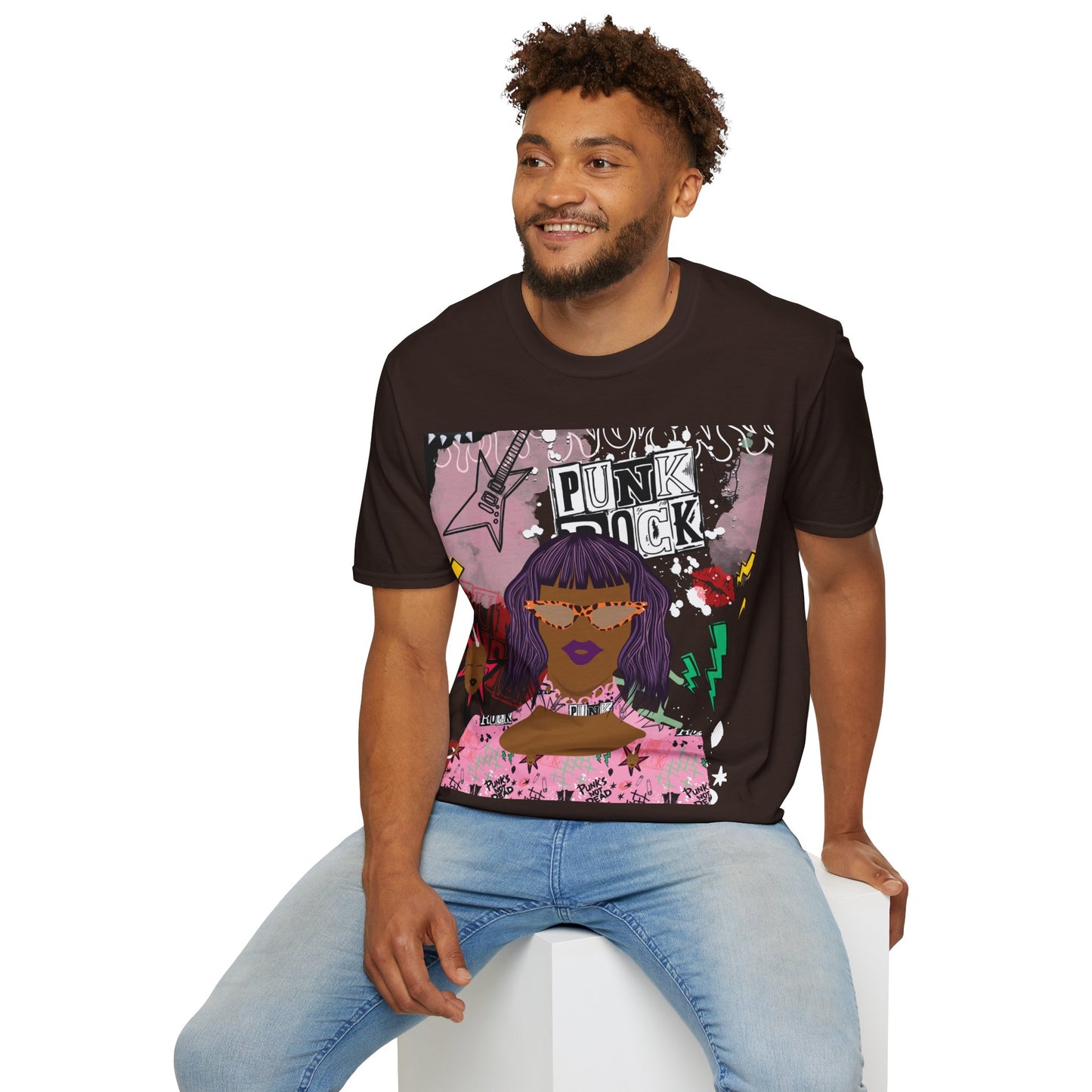 Anum in Punk  - With Back Design - Unisex Softstyle T-Shirt