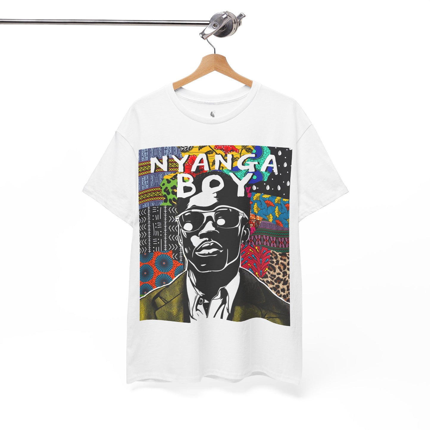Nyanga Boy Unisex T-Shirt for African Art Lovers, Afrocentric Clothing, African Heritage Top, Tee for Men and Women - Front Design