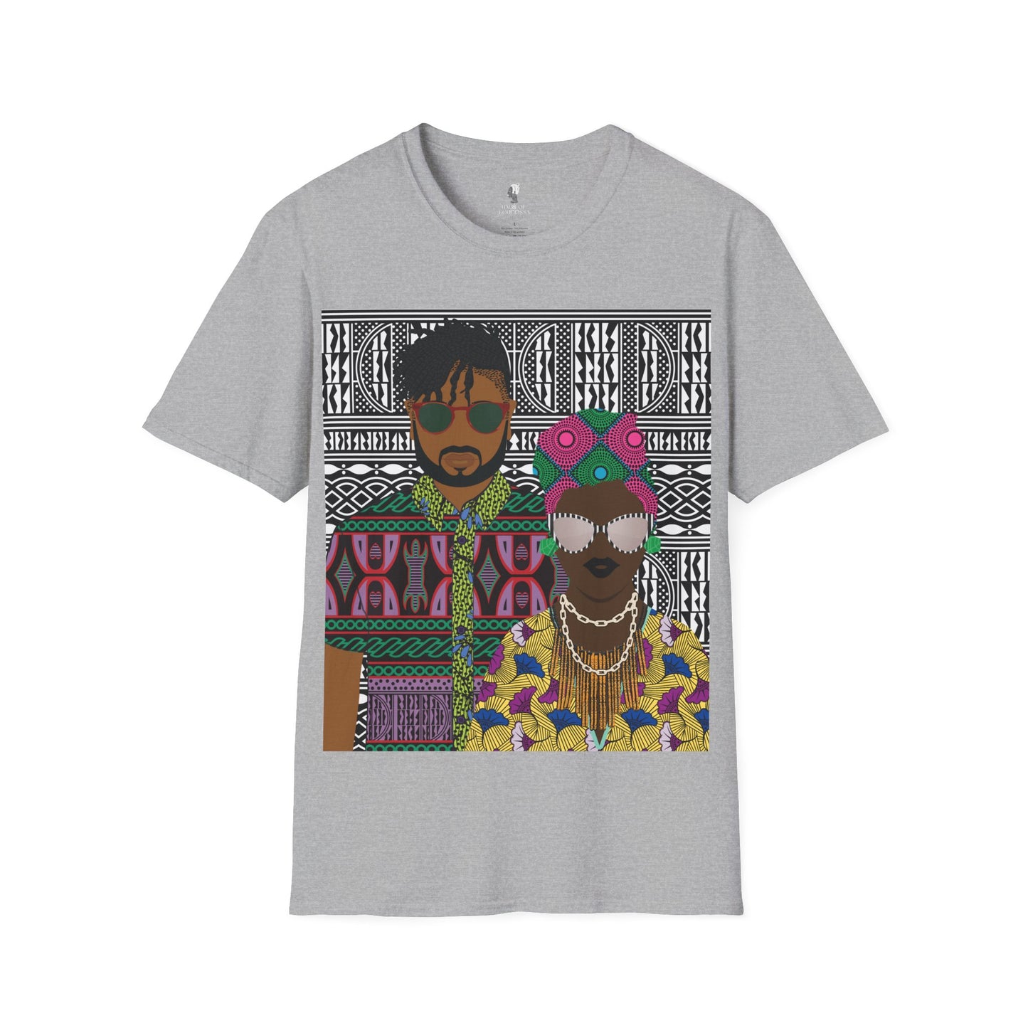 The Atebas on Black Ndop Unisex Softstyle T-Shirt