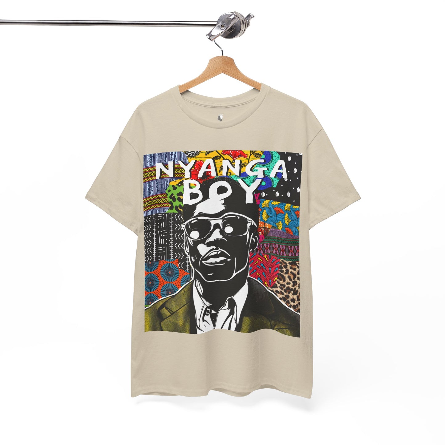 Nyanga Boy Unisex T-Shirt for African Art Lovers, Afrocentric Clothing, African Heritage Top, Tee for Men and Women - Front Design