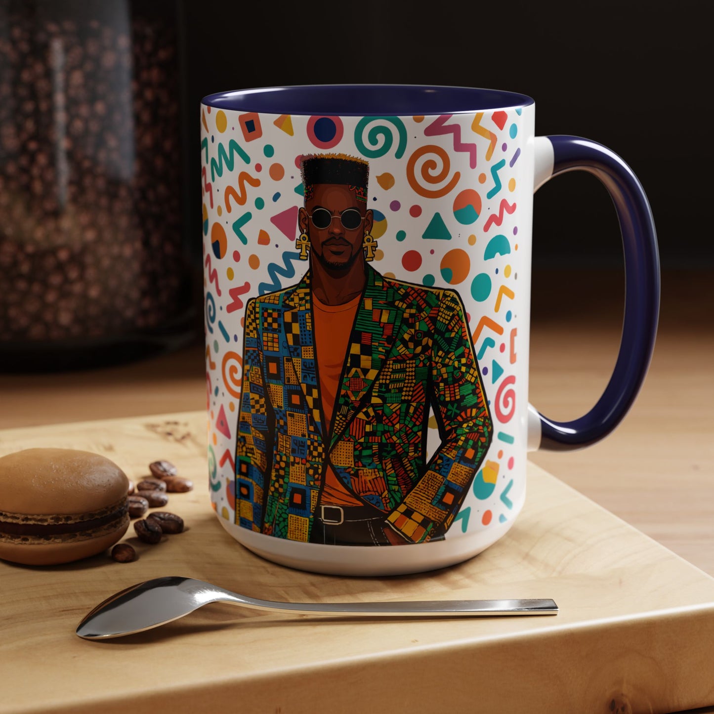 Personalized, Hustle Never Sleeps Two-Tone Ceramic Mug  (6 Colors , 11oz & 15oz)
