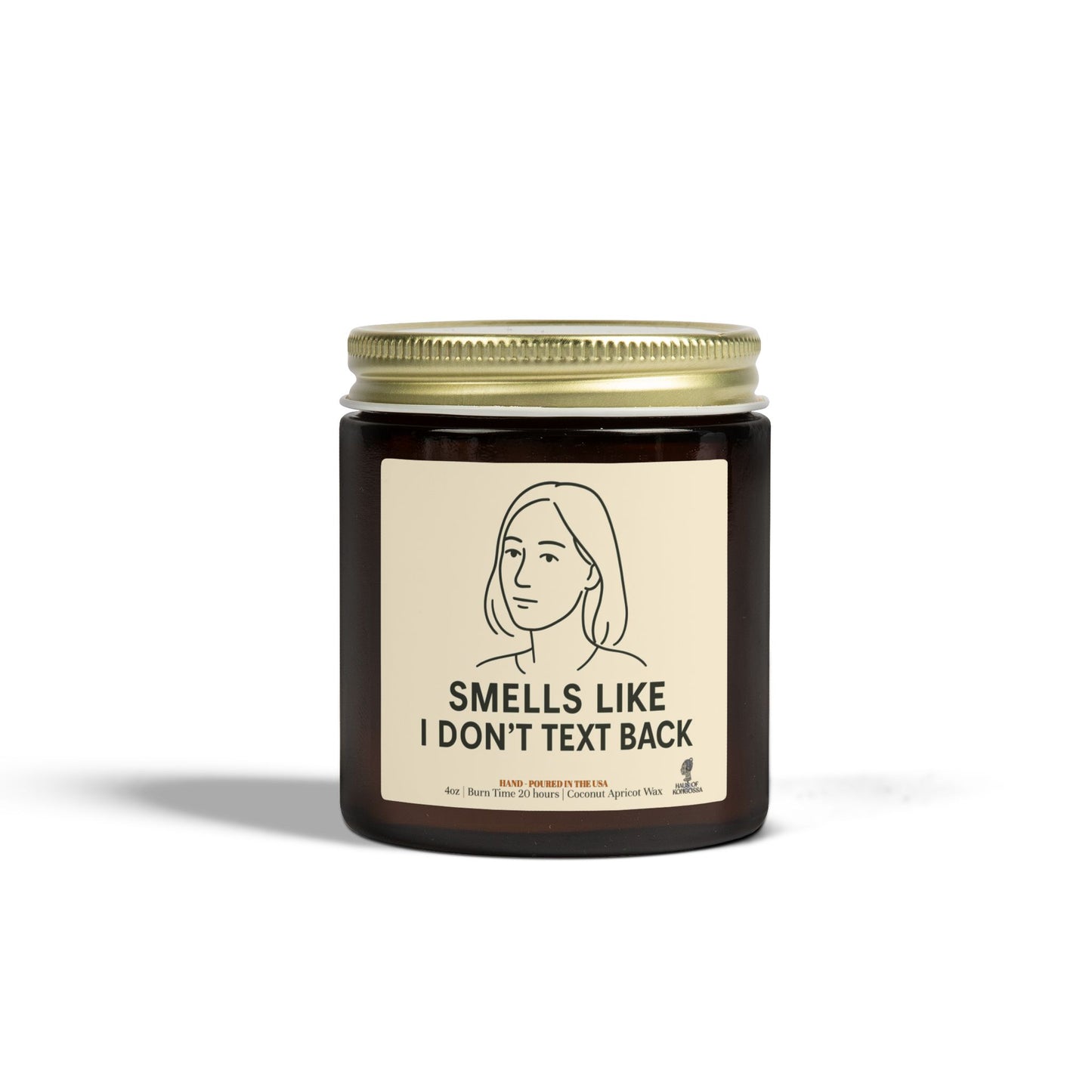 Smells Like I Don't Text Back Coconut Apricot Wax Candle (Black and White) Afrocentric Candle, Scented Candles , Home Fragrance Decor, Aromatherapy Gift, Relaxation Candle