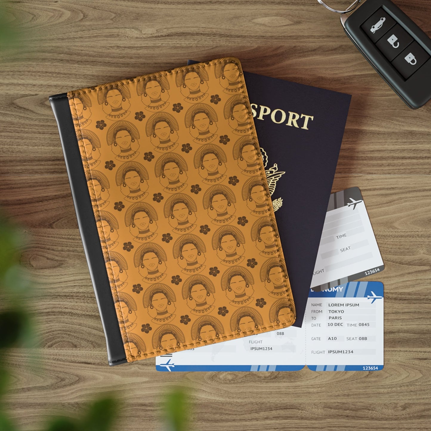 Queen Makeda Light Cognac - Passport Cover