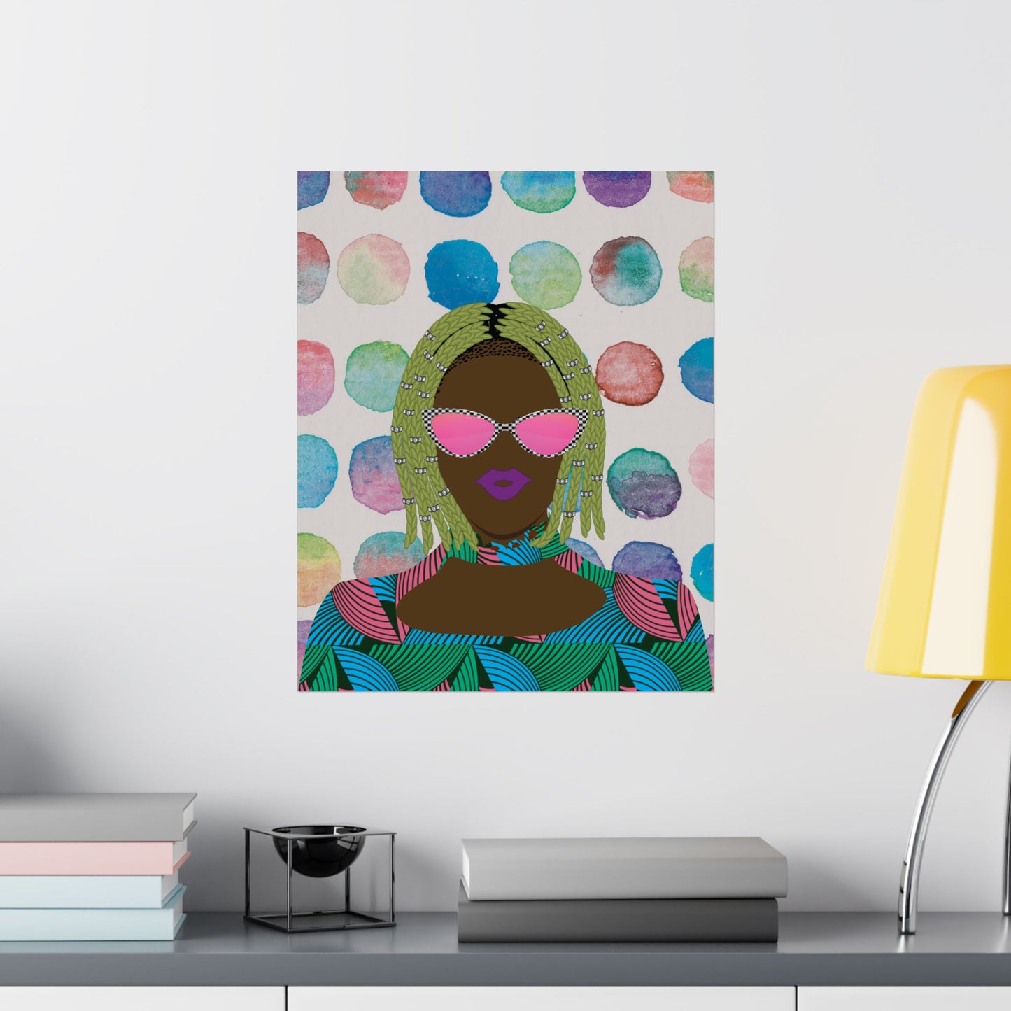 Lushi(Chocolate) on Artsy Dots Satin Posters (210gsm)