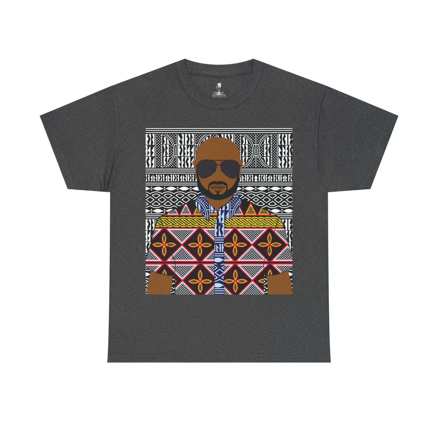 Le Monsieur Yellow Toghu on BW Ndop Unisex Heavy Cotton Tee