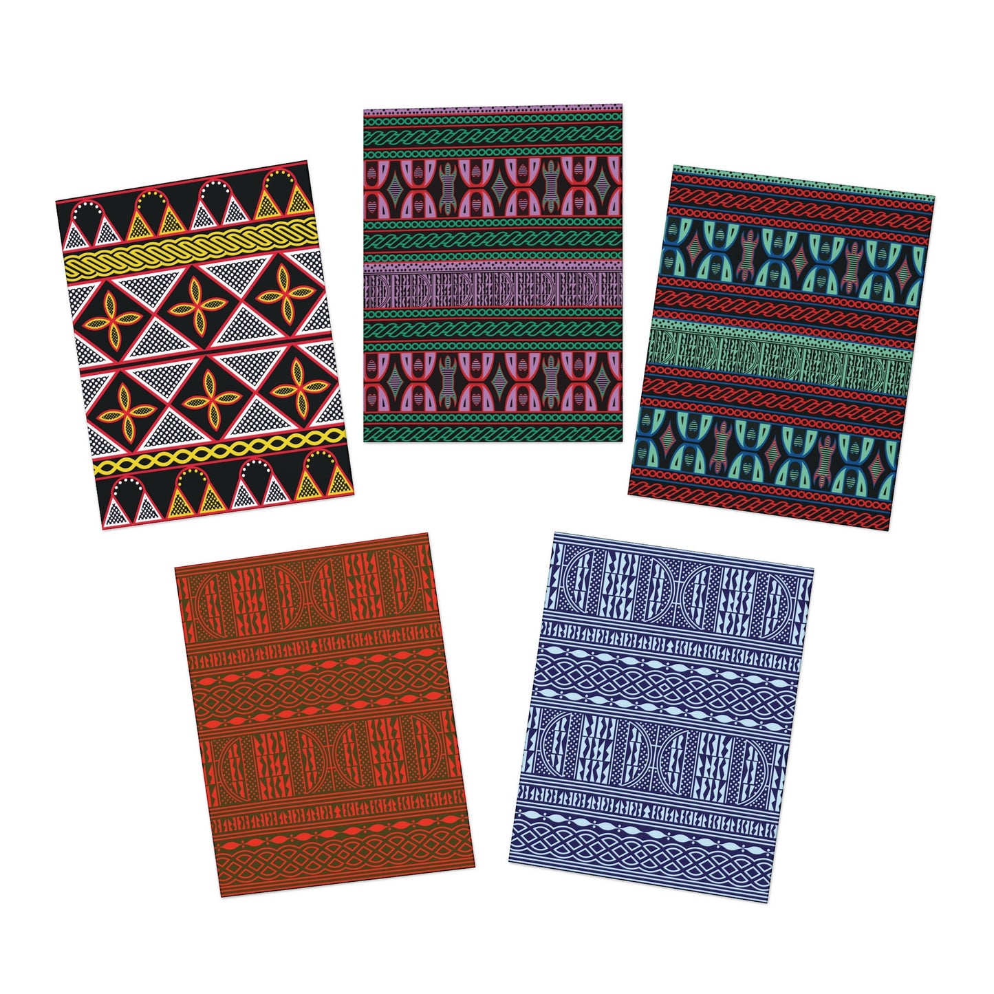 Le Pais Cards!  Multi-Design African Greeting Cards (5-Pack)