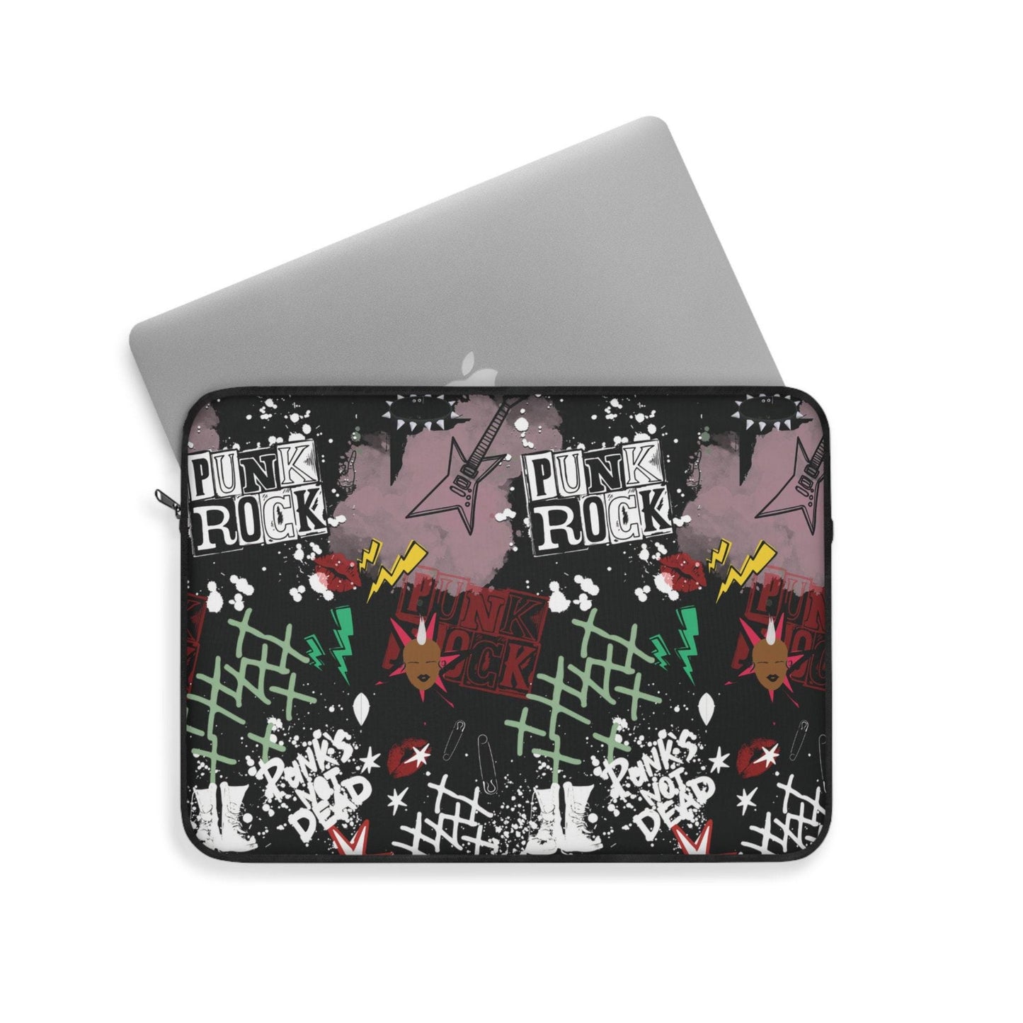 Punk Rock Laptop Sleeve: Stylish Polyester Protector