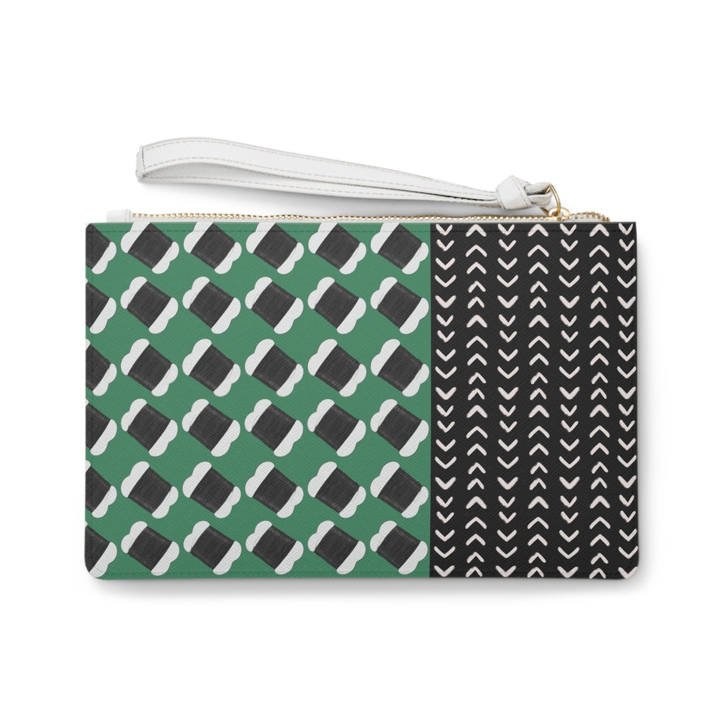 Hair Thread - Green Wristlet Clutch Bag