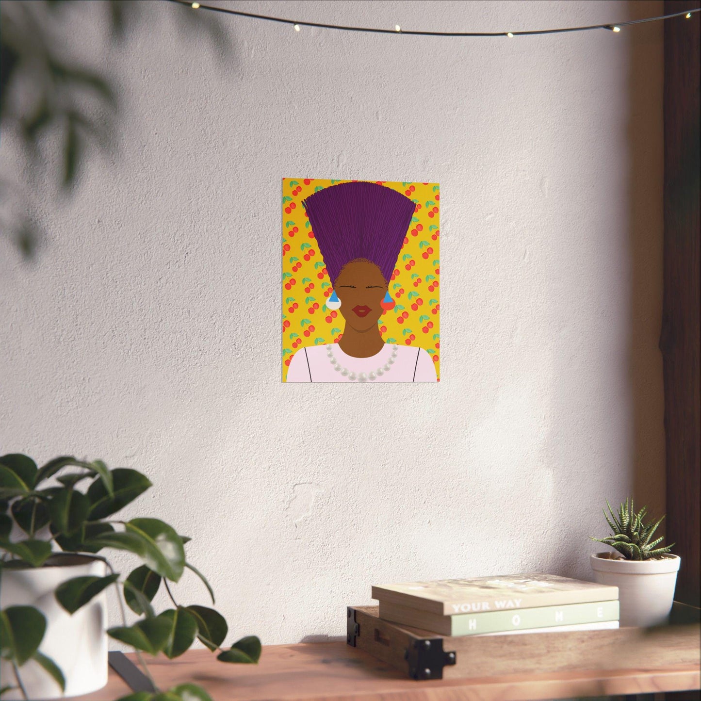 Nef with Red Hair on Grapefruits Premium Matte Vertical Posters