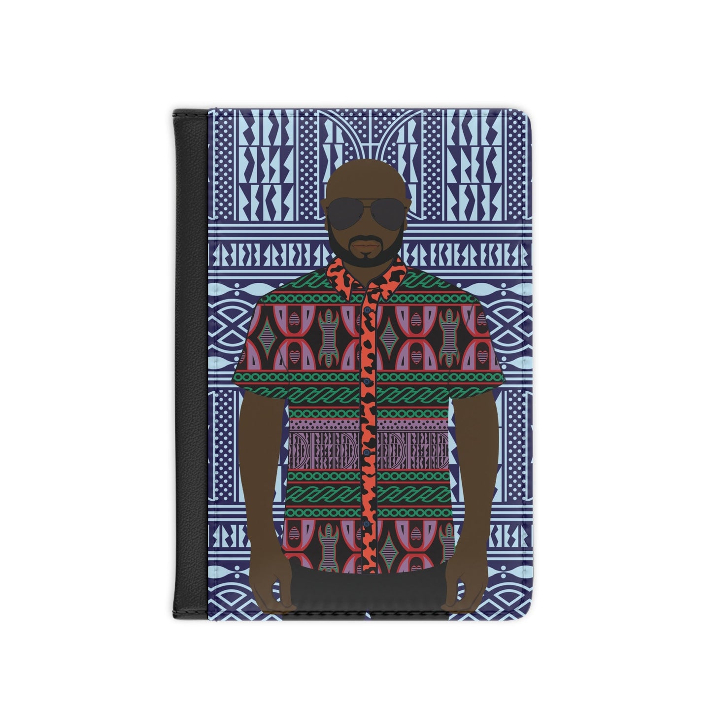 Le Monsieur - Purple Toghu on Blue Ndop - Passport Cover