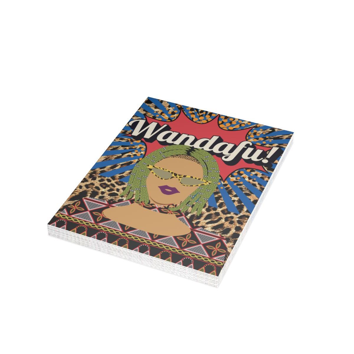 Leopard Print Greeting Cards: Handmade Set of 10, Unique Design