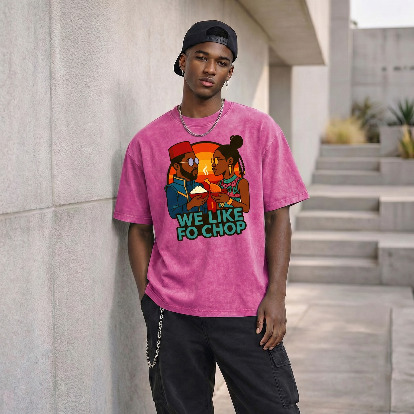 We Like Fo Chop Unisex Heavyweight Vintage Washed T-shirt
