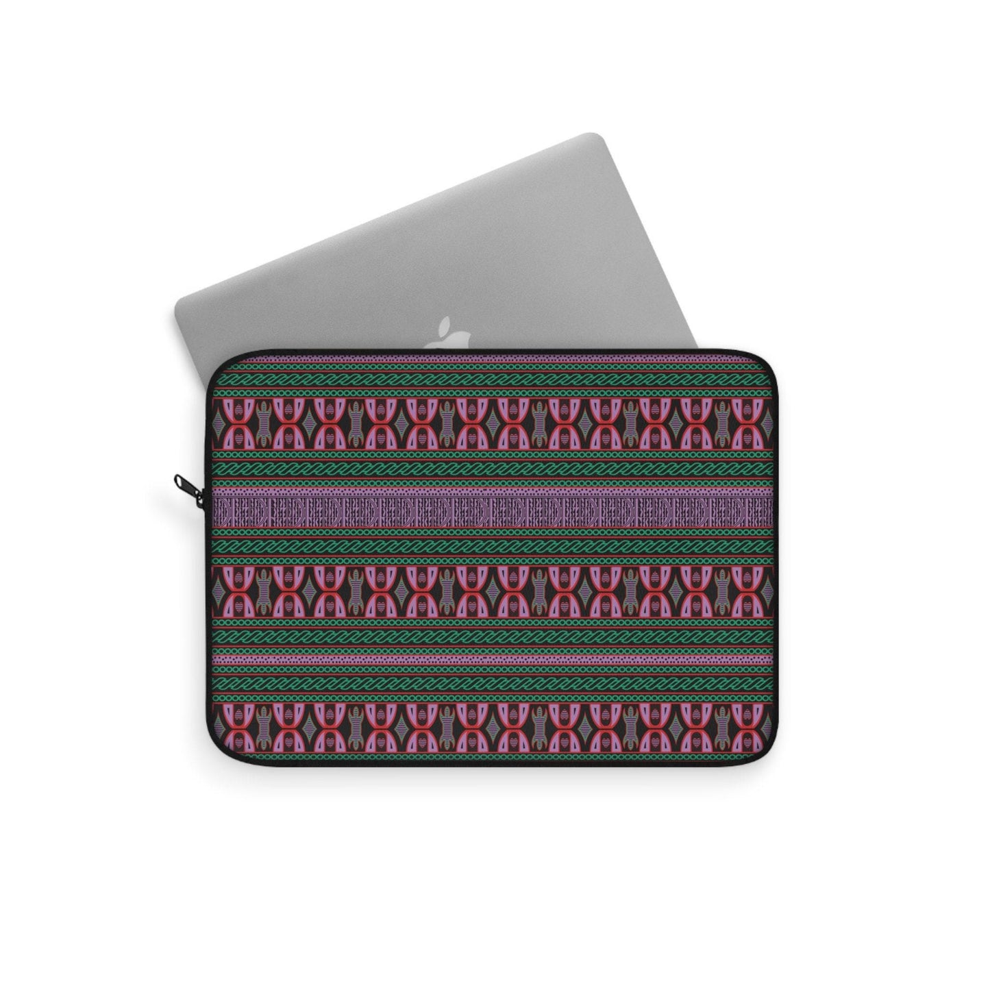 Purple Toghu African Print Laptop Sleeve: Designer Computer Bag