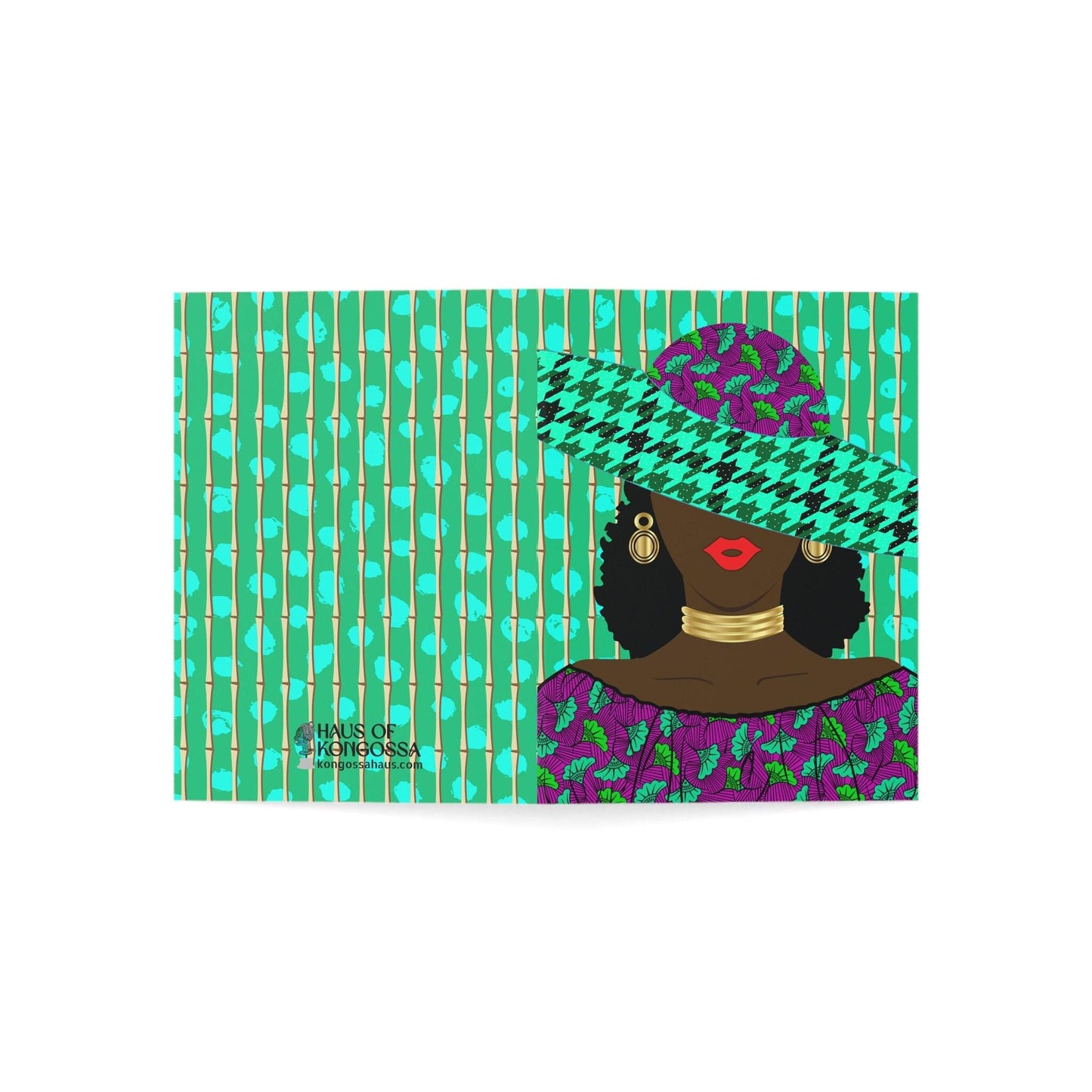 Lady in Waiting African Greeting Cards (1, 10pcs)