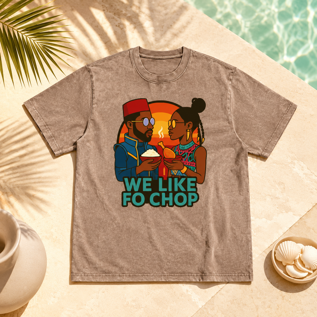 We Like Fo Chop Unisex Heavyweight Vintage Washed T-shirt