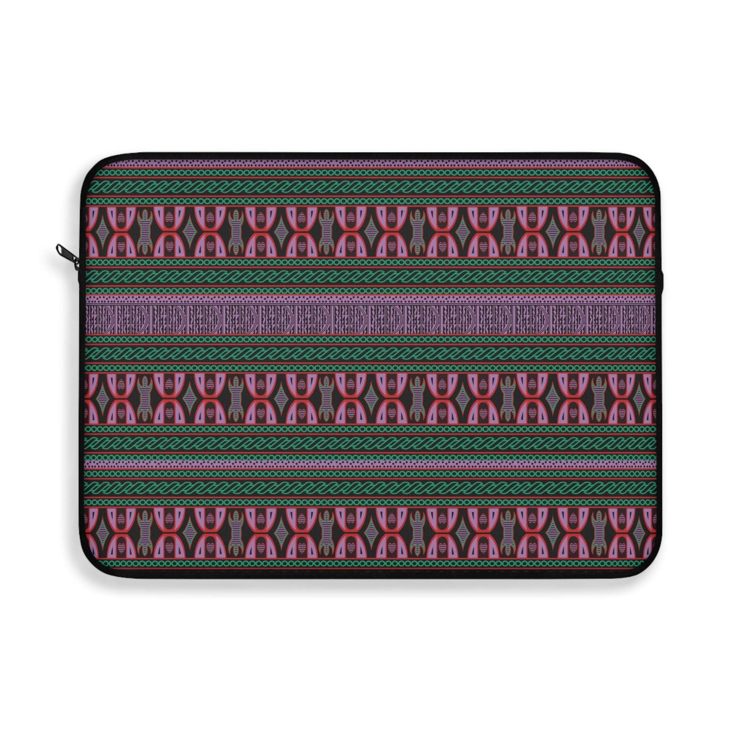 Purple Toghu African Print Laptop Sleeve: Designer Computer Bag
