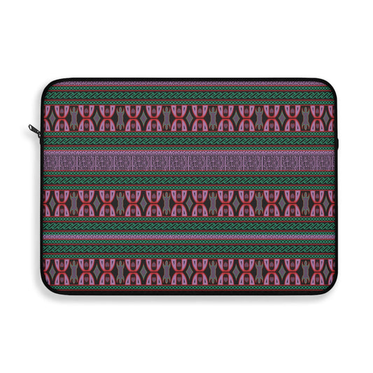 Purple Toghu African Print Laptop Sleeve: Designer Computer Bag