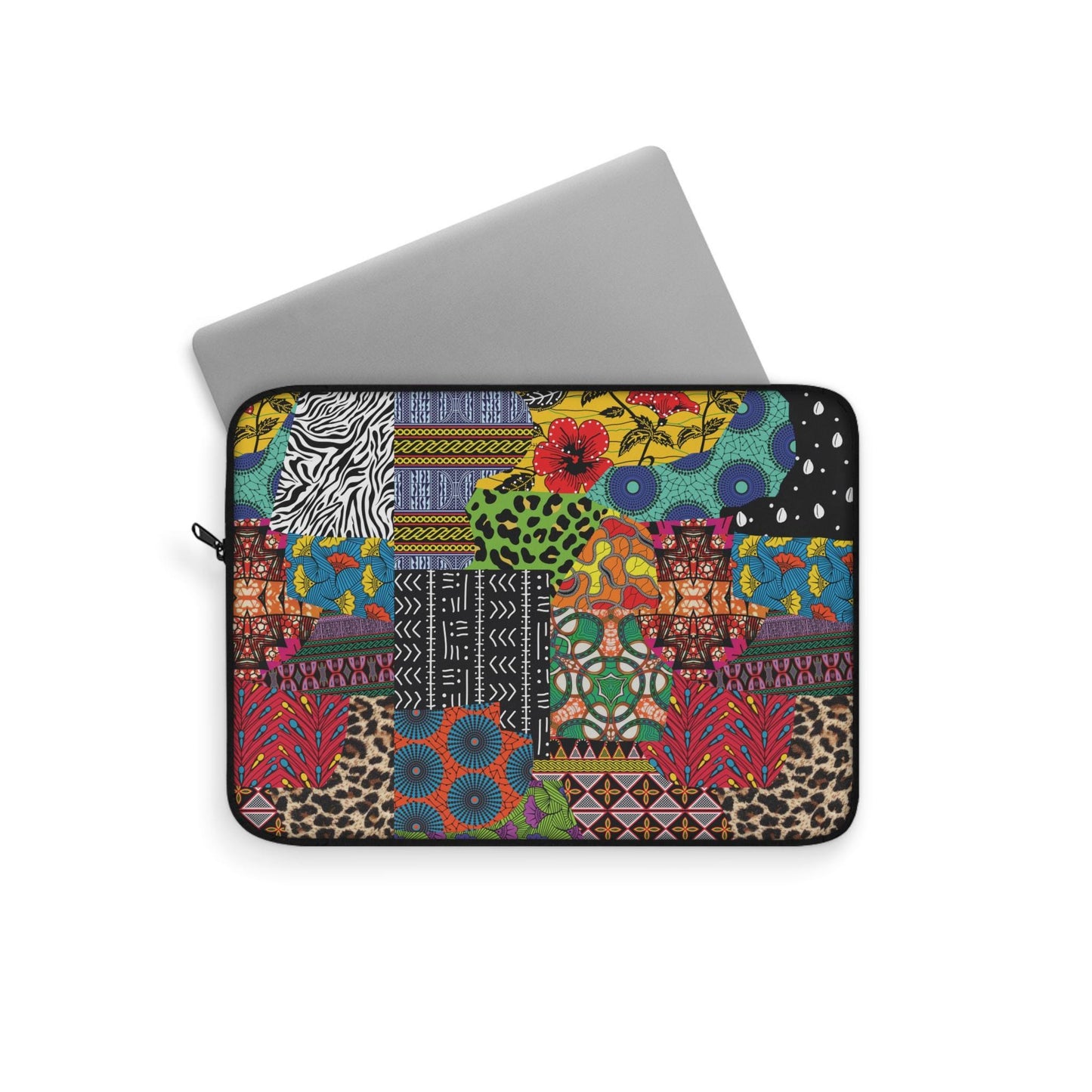 Ankara Patchwork Laptop Sleeve: African Print Computer Case, Pro Macbook Air Sleeve
