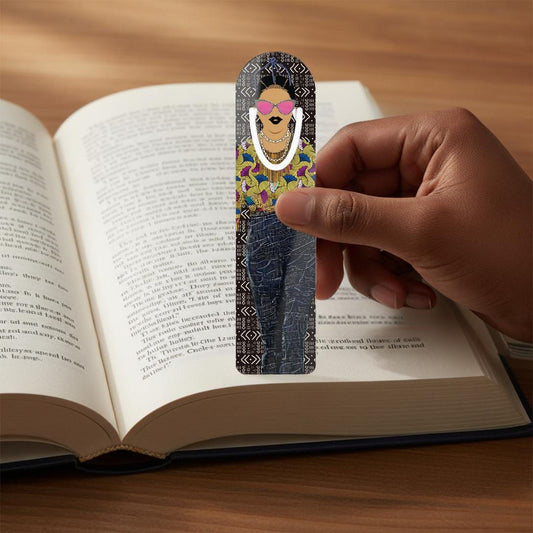 Mudcloth African Bookmark: Manyi Sand Design, Book Lover Gift