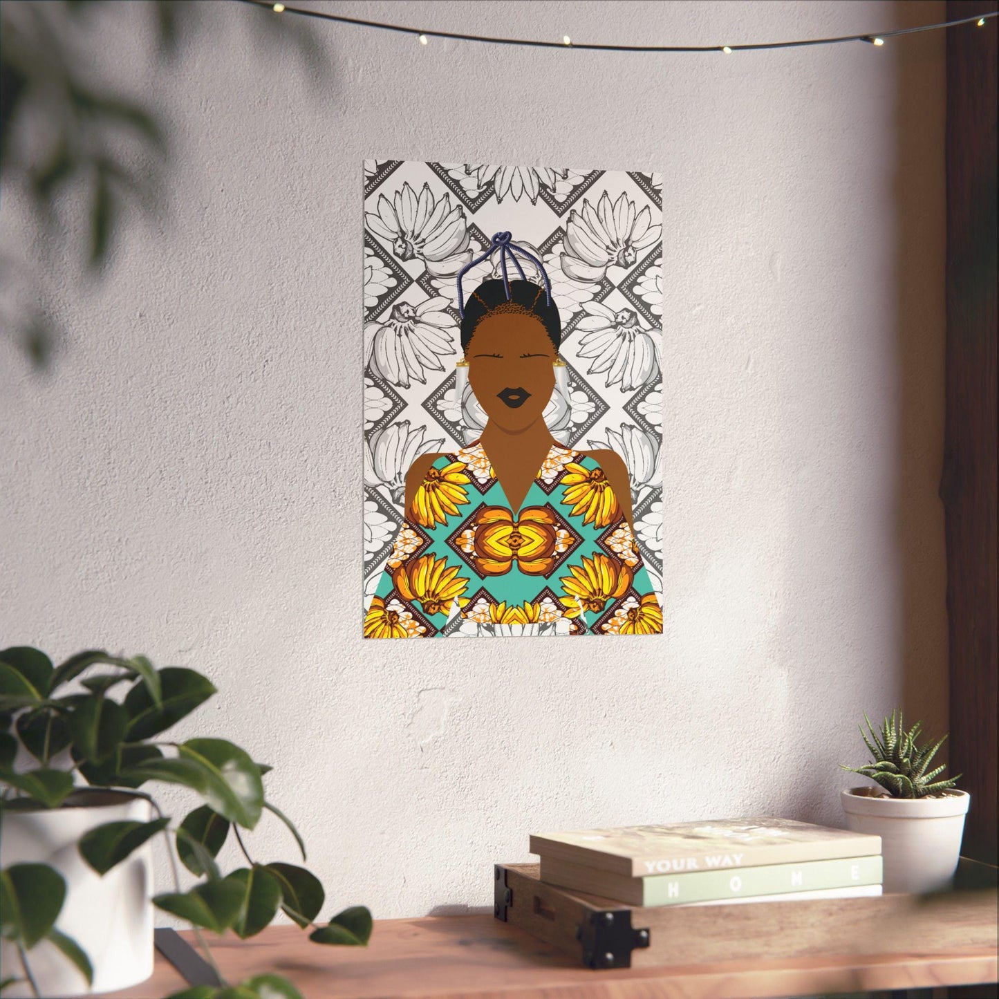 Havana Banana on White Bananas Premium Matte Vertical Posters